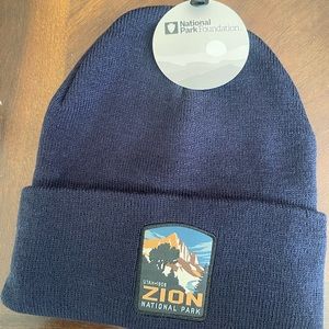 Zion Utah National Park Foundation H3 Headwear Winter Beanie Hat Navy One Size